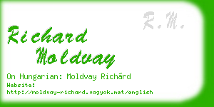 richard moldvay business card