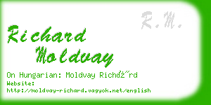 richard moldvay business card
